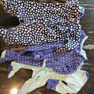 3 Newborn girl sleepers